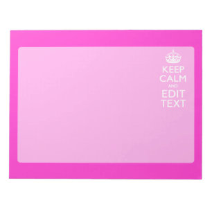 Bloc De Notas Mantener La Calma Personalizada Y Su Texto Decorac
