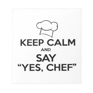 Bloc De Notas Mantenga la calma y diga sí Chef Funny KitchWare