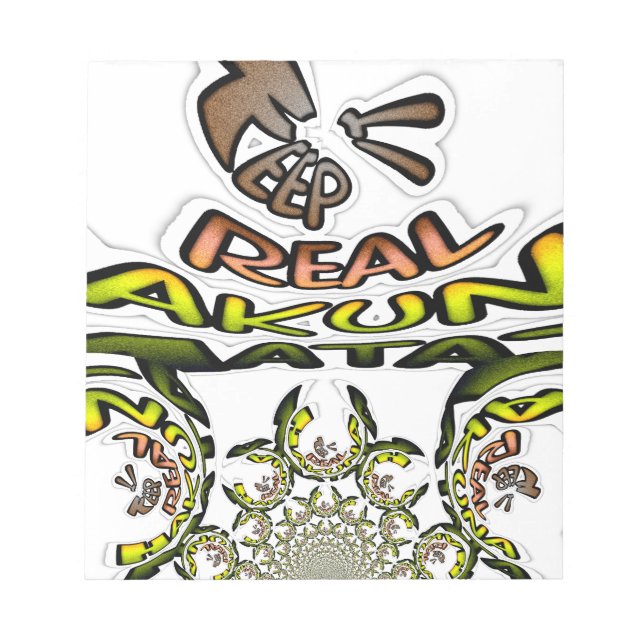 Bloc De Notas Manténgalo Real: Impresión/Gráfico de arte Kaleido (Frente)