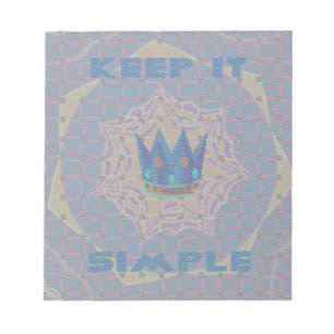 Bloc De Notas Manténgalo Simple: Pastel Royal Clarity Pattern Ar