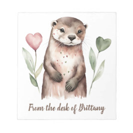 Bloc De Notas Mantequilla Adorable Con Flores De Corazón