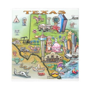 Bloc De Notas Mapa de diversiones de Texas