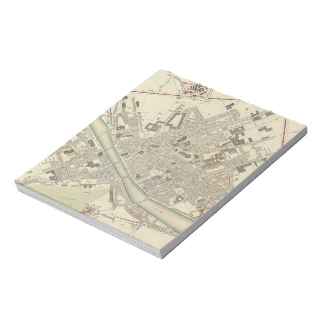 Bloc De Notas Mapa de época de Florencia Italia (1835) (Lado Izquierdo)