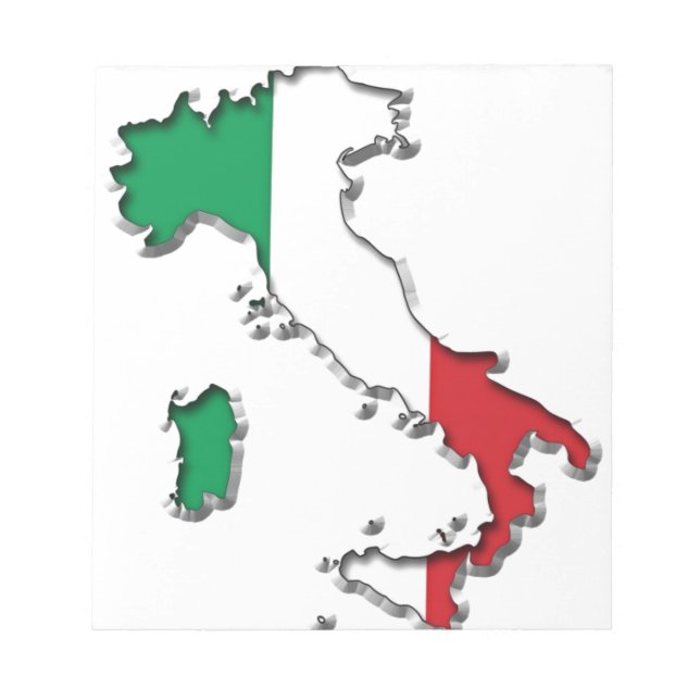 Bloc De Notas Mapa de Italia (Frente)