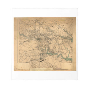 Bloc De Notas Mapa de la guerra civil de Richmond y de