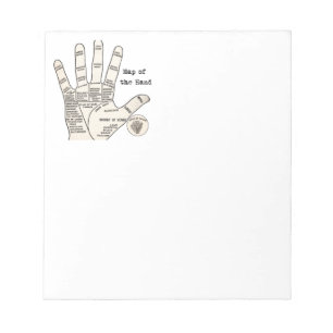 Bloc De Notas mapa de la mano Palm Reading