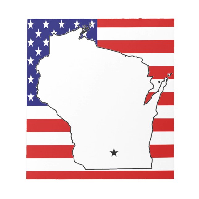 BLOC DE NOTAS MAPA DE WISCONSIN (Frente)