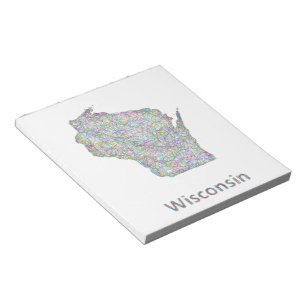 Bloc De Notas Mapa de Wisconsin
