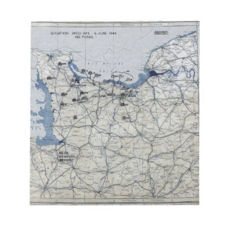 Bloc De Notas Mapa del Día D de la Segunda Guerra Mundial, 6 de