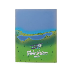 Bloc De Notas Mapa del lago Lesina Italia