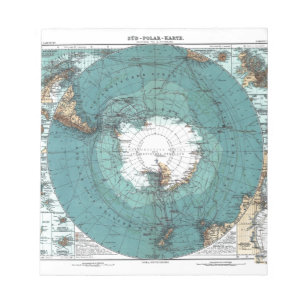 Bloc De Notas Mapa del Polo Sur