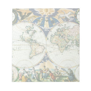 Bloc De Notas Mapa del Viejo Mundo Antiguo Vintage de Pieter Goo