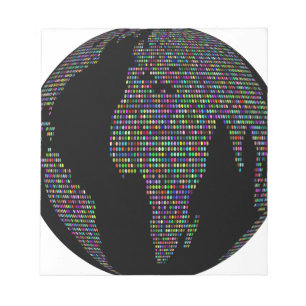 Bloc De Notas mapa mundial del planeta