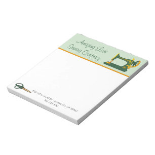 Bloc De Notas Máquina de coser verde caprichosa