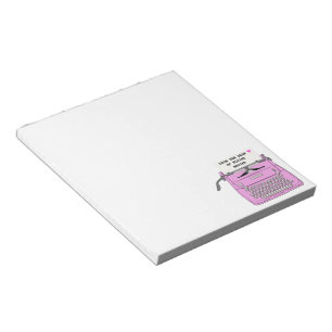 Bloc De Notas Máquina de escribir rosa retro vintage de la mesa