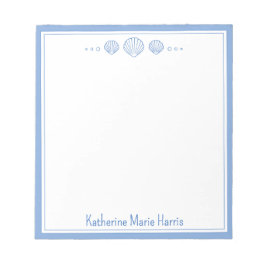 Bloc De Notas Maravillas de azulado y de vieiras personalizadas