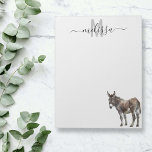Bloc De Notas Marca de agua de la granja de burros Monograma Not<br><div class="desc">Este diseño puede ser personalizado en el área proporcionada cambiando la foto y/o el texto. O puede personalizarse haciendo clic en Personalizar esta plantilla y, a continuación, eligiendo la opción de hacer clic en el personalizar y eliminando o cambiando el color del fondo, agregando texto, cambiando el color o estilo...</div>