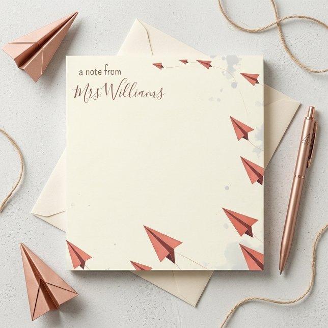 Bloc De Notas Marco de Avión de Papel Personalizado Regalo para  (Subido por el creador)