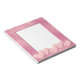 Bloc De Notas Marco de corazón rosado