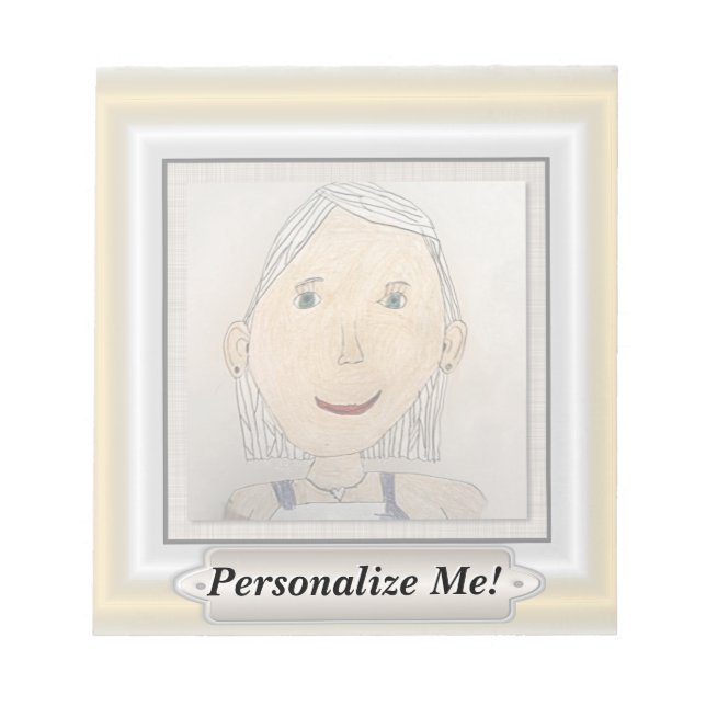 Bloc De Notas Marco personalizado para añadir tu arte o foto (Frente)