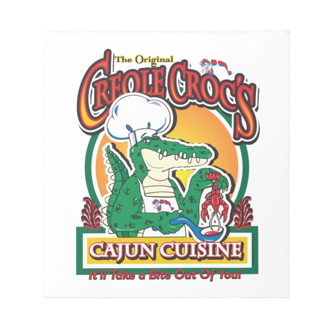 Bloc De Notas Mardi Gras Cajun Crocodile (Frente)