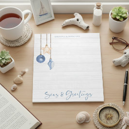 Bloc De Notas Mares y saludos Seashell Ornament Wood