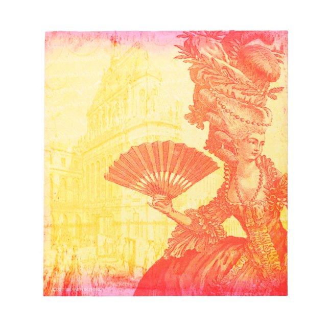 Bloc De Notas Marie Antoinette Naranja Crush Notepad (Frente)