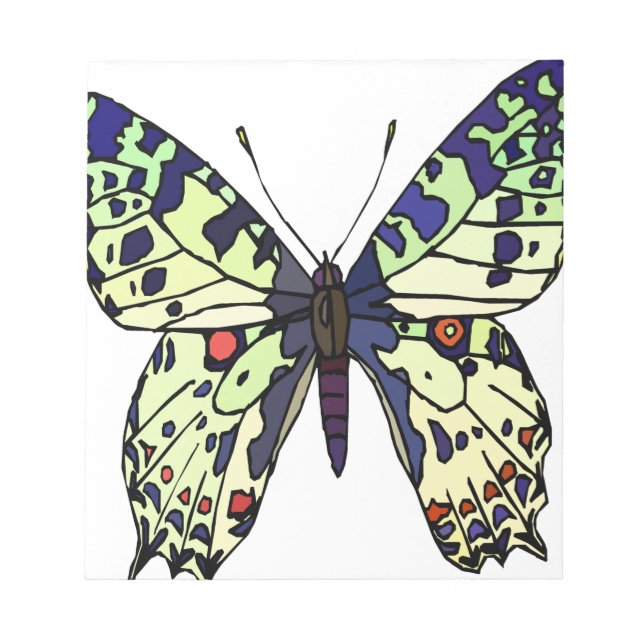 Bloc De Notas mariposa acolorosa (Frente)