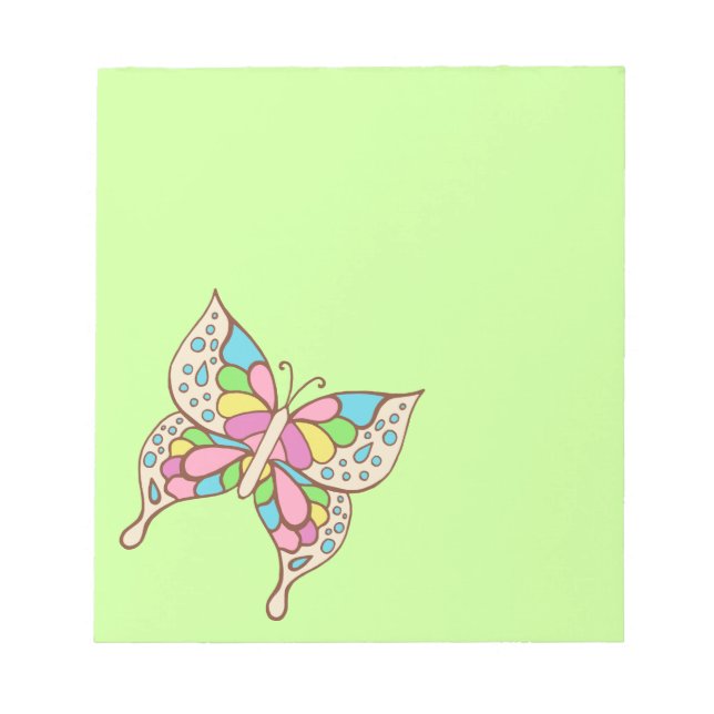 Bloc de notas Mariposa Arcoíris (Frente)