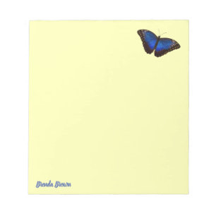 Bloc De Notas Mariposa azul hermosa personalizada de Morpho