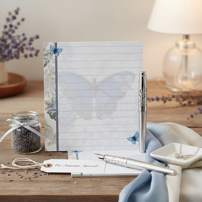 Bloc De Notas Mariposa azul vintage (Subido por el creador)