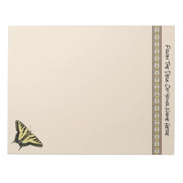 Bloc De Notas Mariposa de cola de cerda amarilla del suroeste