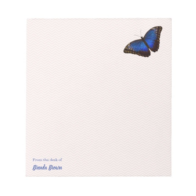 Bloc De Notas Mariposa de Morfo Azul personalizada (Frente)