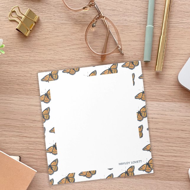 Bloc De Notas Mariposa monarca Añadir el nombre Notepad (Subido por el creador)