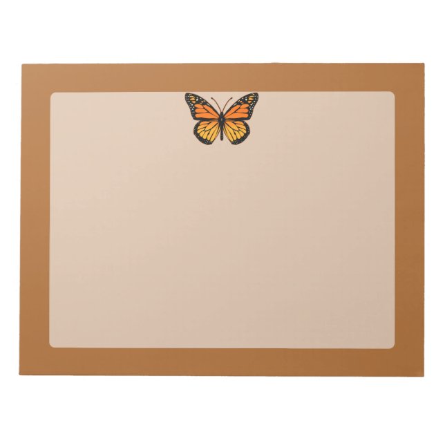 Bloc De Notas Mariposa monarca en Siena (Frente)