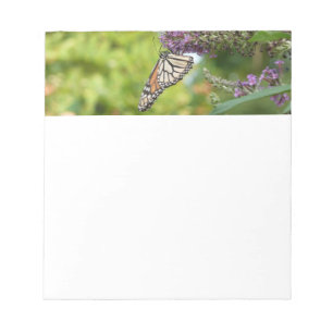 Bloc De Notas Mariposa monarca sobre mariposa morada Bush