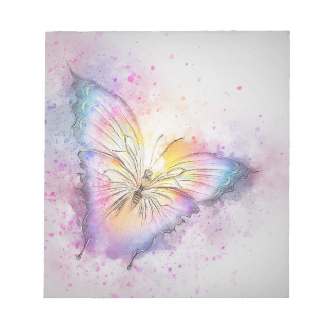 Bloc De Notas Mariposa Pastel (Frente)