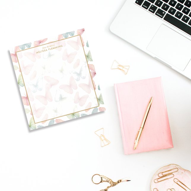 Bloc De Notas 🦋 Mariposa Pastel Personalizada (Subido por el creador)