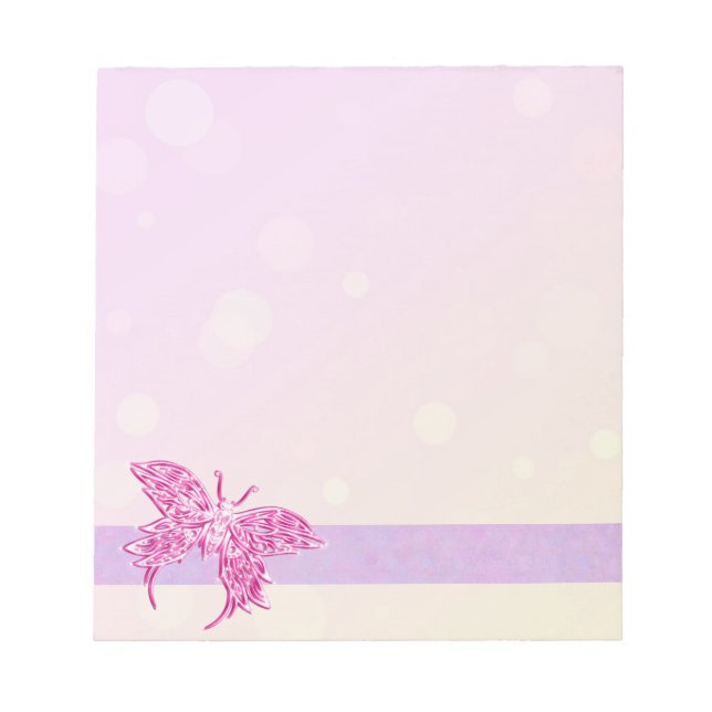 Bloc De Notas Mariposa rosa (Frente)