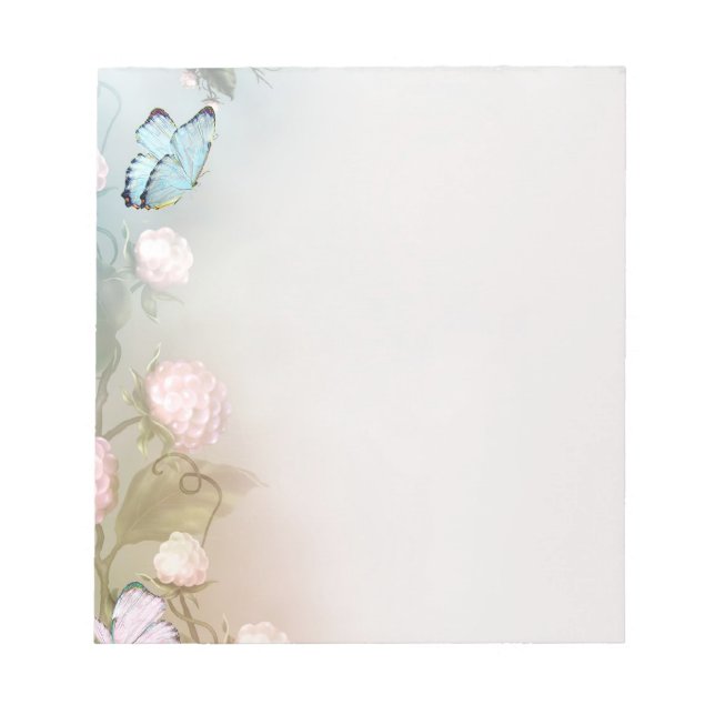 Bloc De Notas Mariposa y flores (Frente)