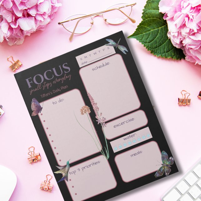 Bloc De Notas Mariposa y libélula motivacional de Daily Planner (Subido por el creador)