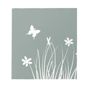 Bloc De Notas Mariposa y pradera de flores