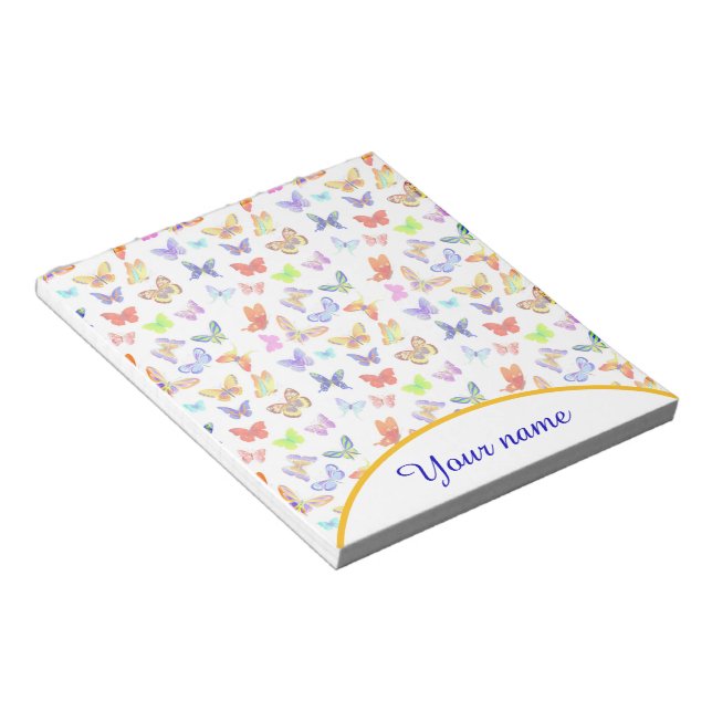 Bloc De Notas Mariposas coloridas personalizadas  (Lado Derecho)