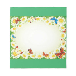 Bloc De Notas Mariposas Con Daisies