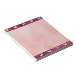Bloc De Notas Mariposas rosadas de Borgoña