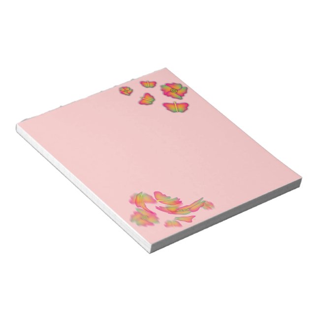 Bloc De Notas Mariposas y flores (Lado Derecho)