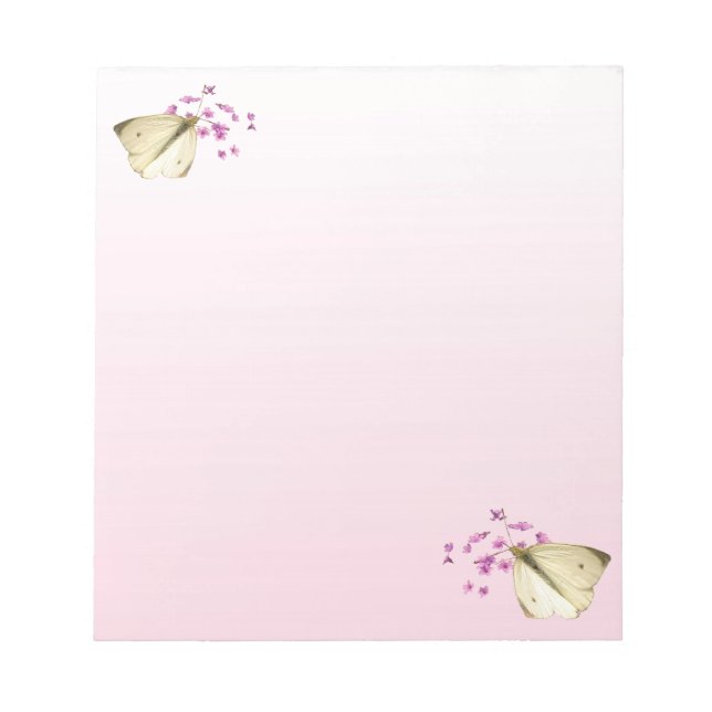 Bloc De Notas Mariposas y flores (Frente)
