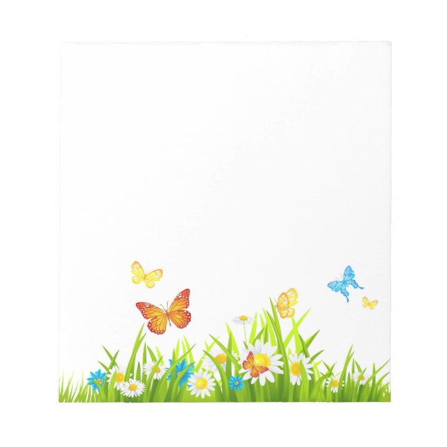 Bloc De Notas Mariposas Y Flores (Frente)