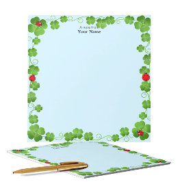 Bloc De Notas Mariquitas y Tréboles de Cuatro Hojas Simple