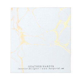 Bloc de notas - Mármol azul y dorado